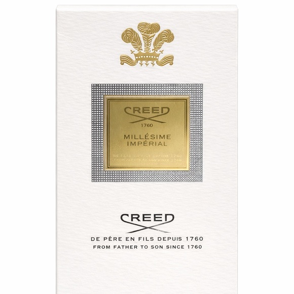 Creed Luxurious White and Gold Packaging